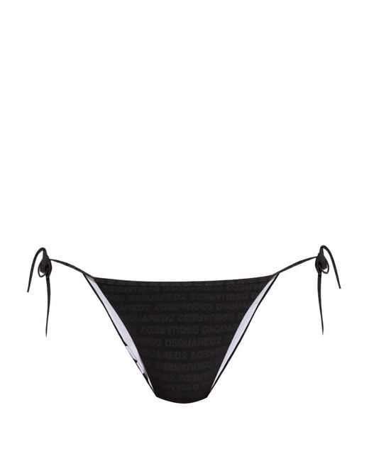 DSquared² Black Logo-Printed Bikini