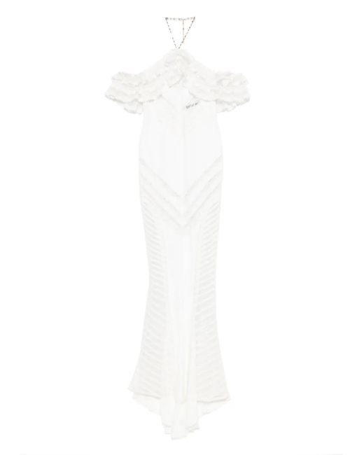Amen White Maxikleid Aus Spitze