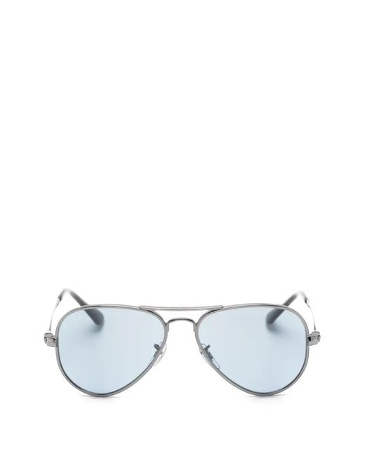Ray-Ban White Aviator Max Sunglasses