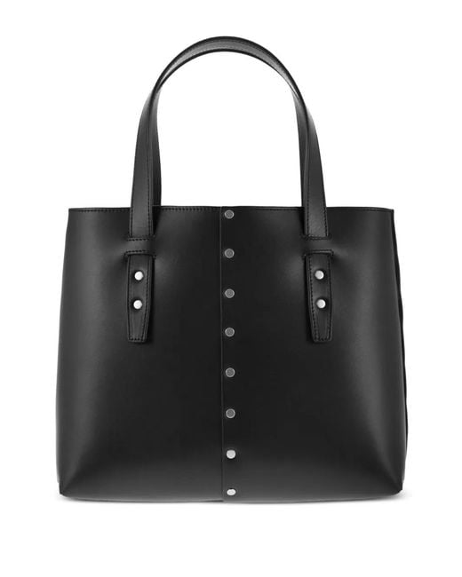 Fabiana Filippi Black Studded Leather Tote Bag