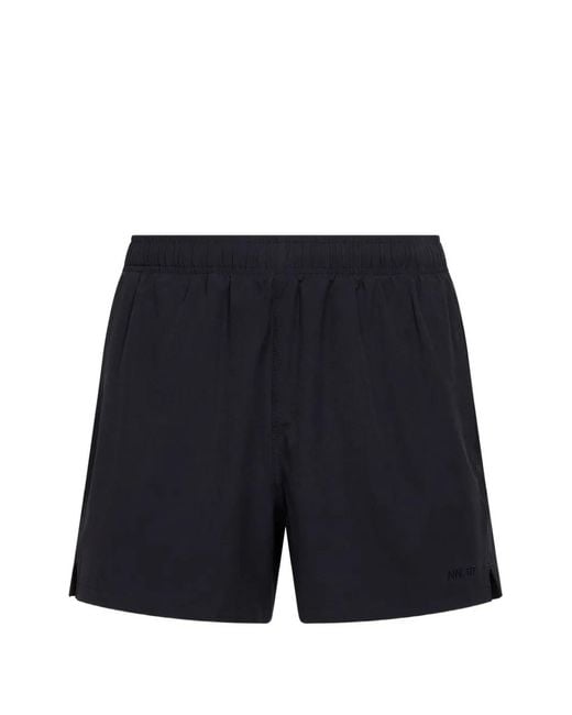 NN07 Blue Holiday Logo-Print Swim Shorts for men