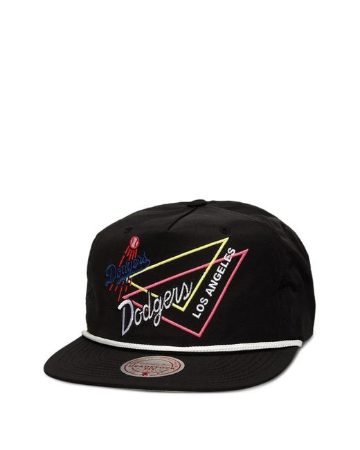 Mitchell & Ness Black Los Angeles Dodgers Pew Pew Baseball Cap for men