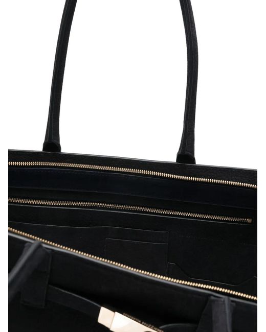 Benedetta Bruzziches Black Large Mame Top-Handle Tote Bag