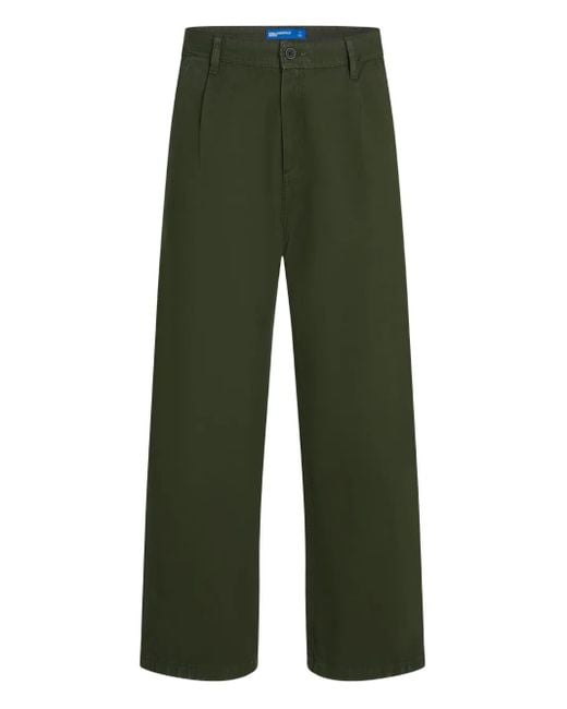 メンズ Karl Lagerfeld プリーツ パンツ Green