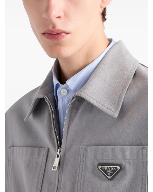Prada Denim Jack in het Gray voor heren
