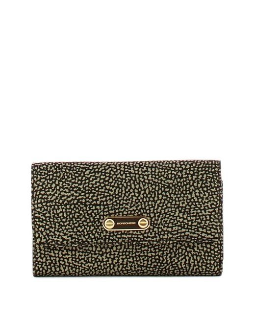 Borbonese Gray Op-Print Foldover Wallet
