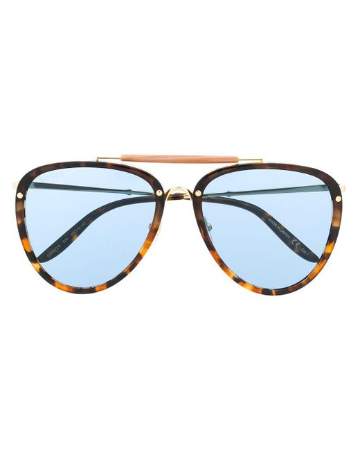Gucci Brown Aviator-frame Sunglasses