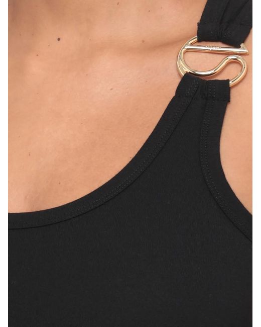Coperni Black Logo-Plaque Tank Top