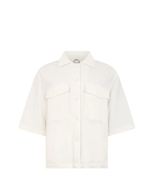 Herno White Button-Up Shirt Jacket