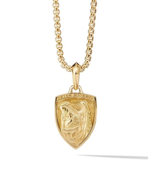 David Yurman 18kt Yellow Gold St.michael Amulet Pendant in Metallic for ...