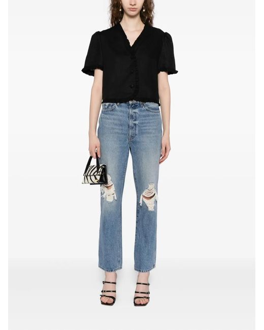Reformation Black Bess Top