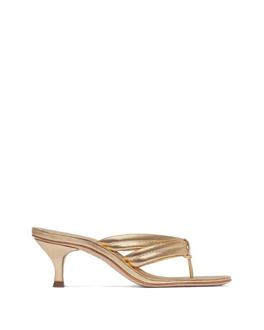 Bernardo Metallic Miami Padded Heeled Sandals