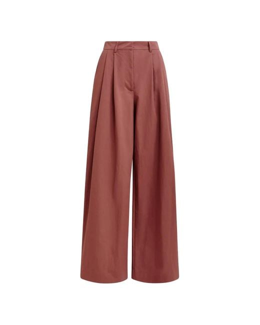 Essentiel Antwerp Red Pleated Trousers