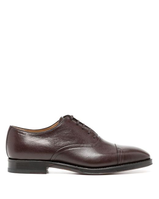 Bally Brown Leather Oxford Shoes for men