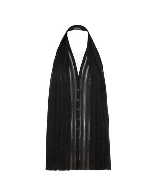 Cortana Black Brisa Halterneck Sleeveless Shirt