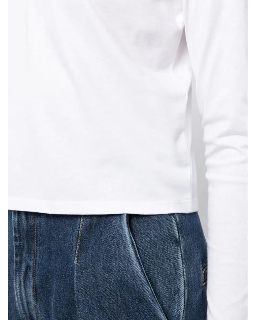 Loulou de Saison White Masal Long-Sleeve Cotton T-Shirt