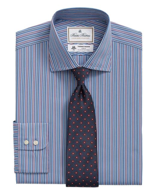 Brooks Brothers Blue X Thomas Mason Striped-Pattern Shirt for men
