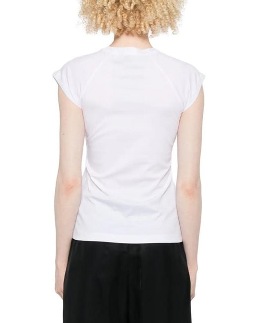Psophia White Raglan-Sleeve T-Shirt