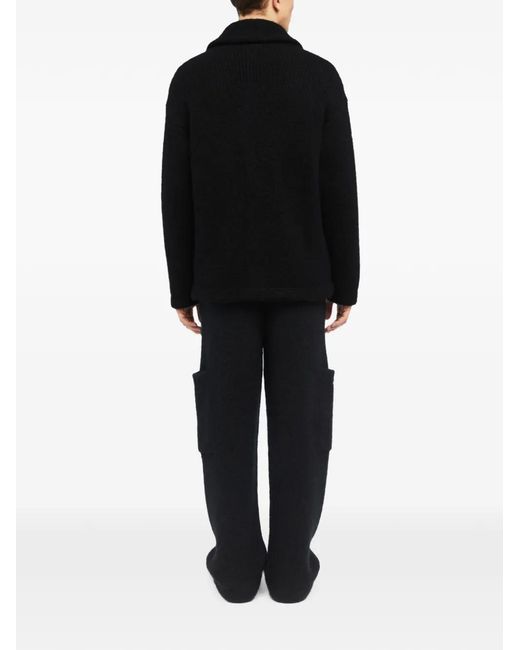 Alanui Black Finest Icon Cardigan for men