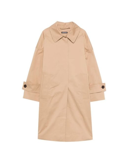 Susanne Bommer Natural Button Tab Coat