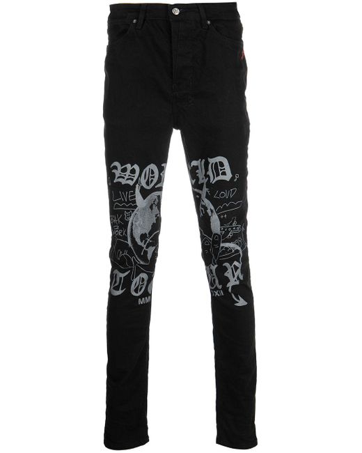 Ksubi Denim Van Winkle Devil Slim Jeans in Black for Men Lyst UK