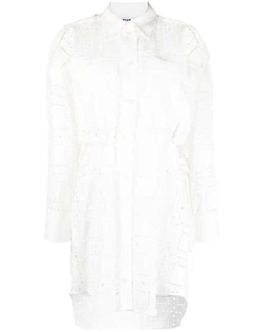 MSGM White Sangallo Dress