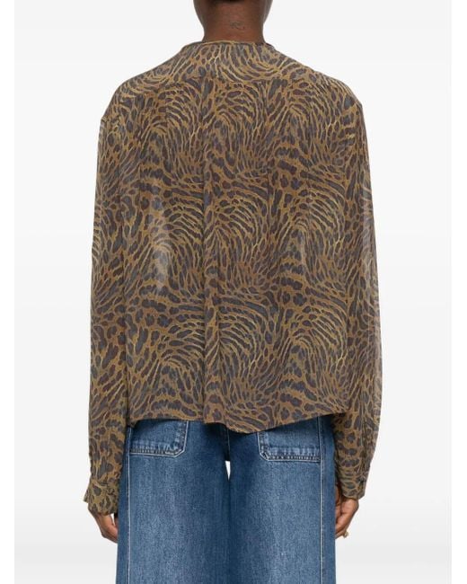 Blouse À Motif Animalier IRO en coloris Brown