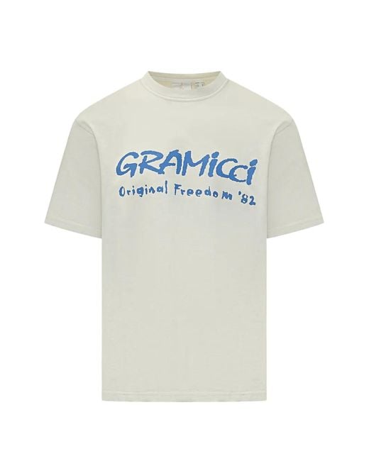 Gramicci White Freedom Cotton T-Shirt for men