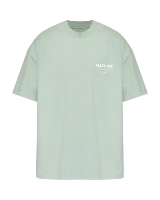AllSaints Green Underground T-Shirt for men