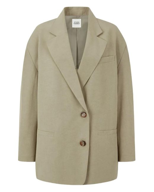 Studio Tomboy X Blazer Met Enkele Rij Knopen in het Natural