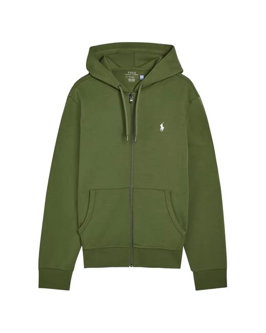 Polo Ralph Lauren Green Double-Knit Zip-Up Hoodie for men