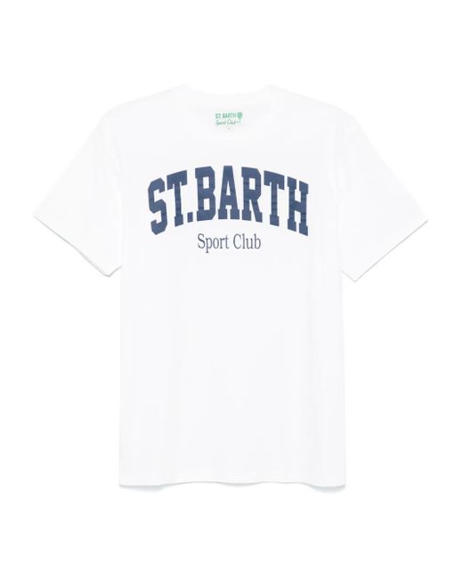 Mc2 Saint Barth White Logo-Print T-Shirt for men