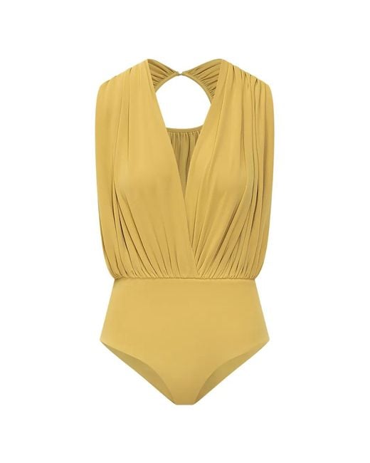 Des Phemmes Yellow Cape Top