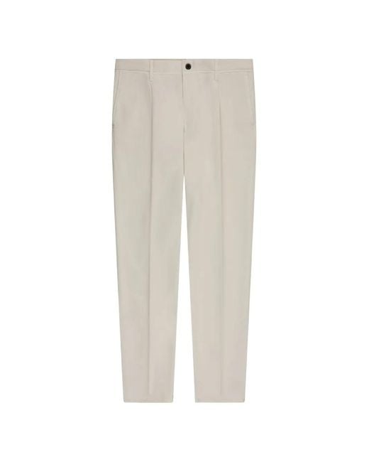 Slowear White Buttoned Trousers for men