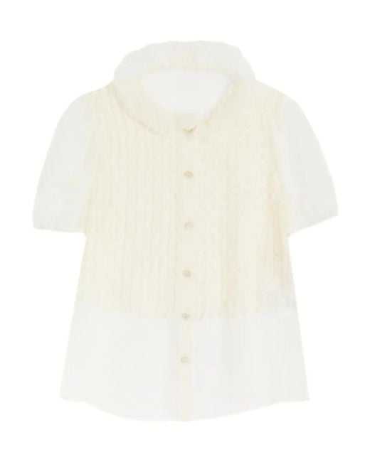 Valentino Garavani White Chiffon Shirt