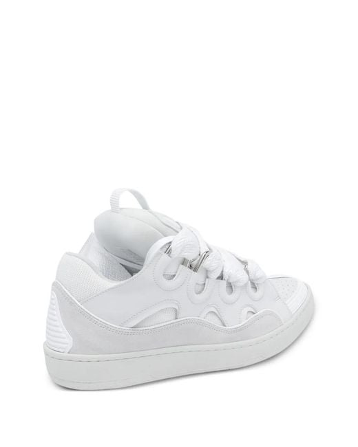 Lanvin White Curb Sneakers