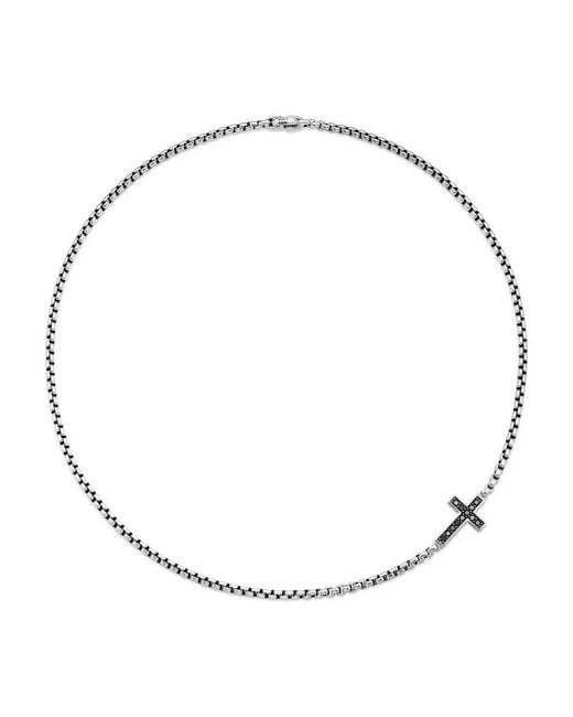 David Yurman Metallic Sideways Cross Station Necklace for men