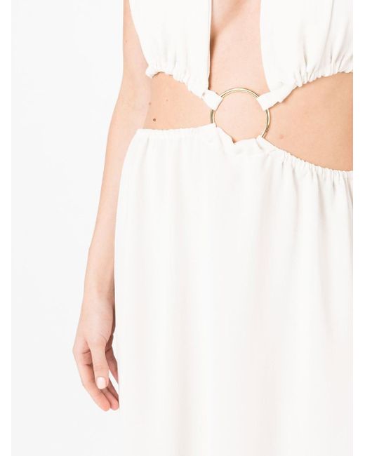 Olympiah White Cut-out Maxi Dress