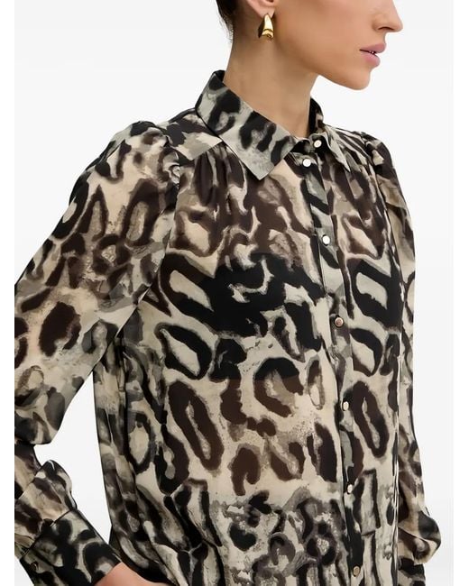 Morgan Black Patterned Blouse