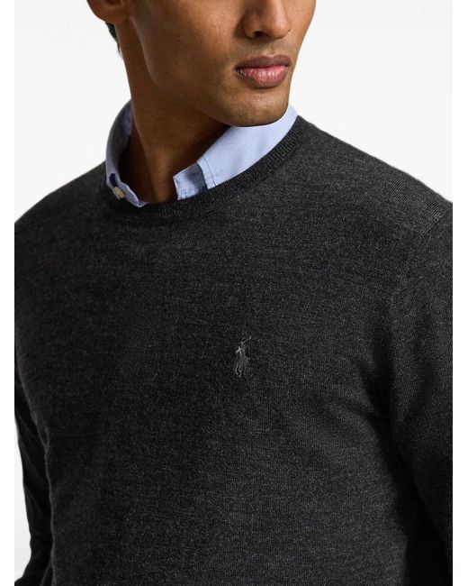 Polo Ralph Lauren Blue Washable Wool Crewneck Jumper for men