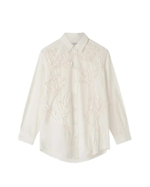 Lee Mathews White Monty Floral Shirt