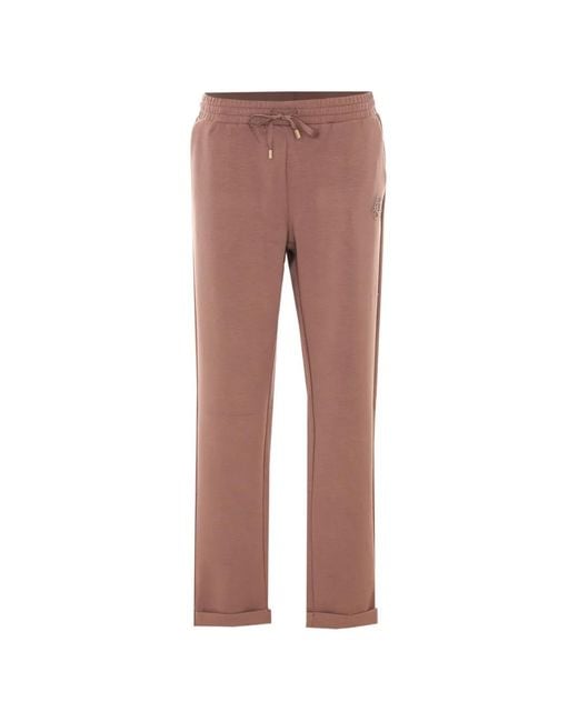 Liu Jo Pink Sequin-Embellished Track Pants