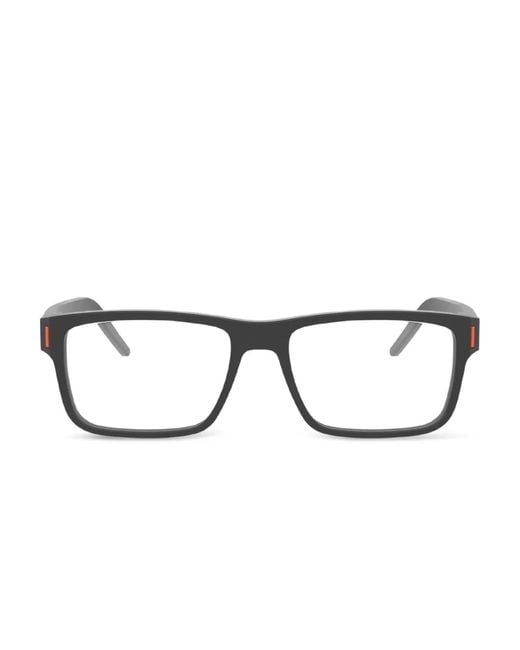 Tag Heuer Black Rectangle-Frame Glasses for men