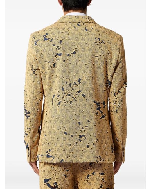 Philipp Plein Metallic Single-Breasted Blazer for men