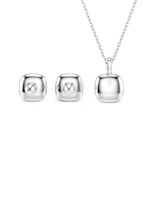 Swarovski White Una Angelic Crystal-Embellished Necklace And Earring Set