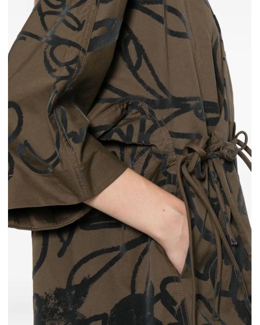 JNBY Gray Cotton Plant Knotted Jacket