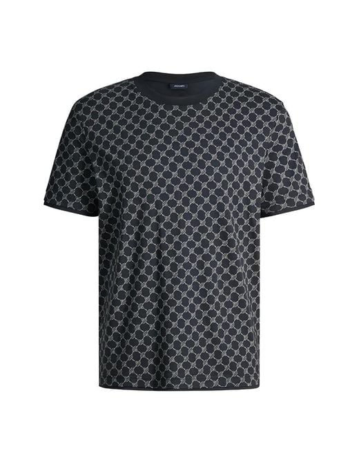 Joop! Black Cornflower Victormanuel-Print T-Shirt for men