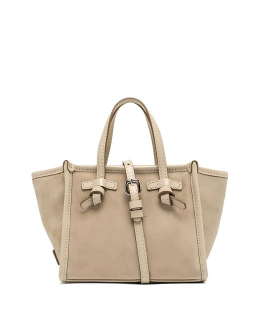 Gianni Chiarini Natural Mini Miss Marcella Knot-Detail Tote Bag