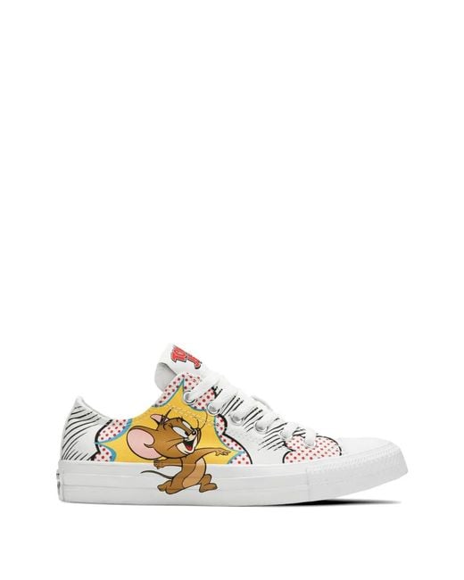 X Tom & Jerry Sneakers di Converse in White da Uomo