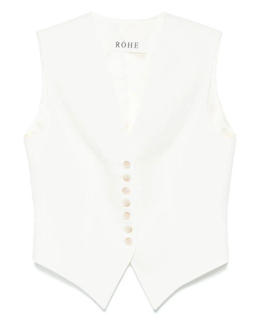 Rohe Gilet Van Scheerwol in het White